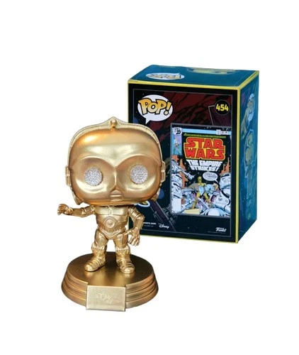 PrimeTime Customs Diamonds Star Wars C-3PO Gold Metallic Funko Pop! 1-of-3