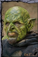 Larp Latex Maske - heimt&uuml;ckischer Kobold Goblin gr&uuml;n 59 - 61cm  Epic Armoury