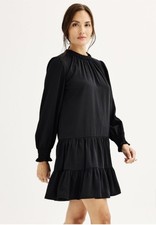 Women's Nine West Black Long-Sleeve Swing Dress Sz S