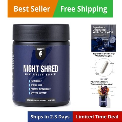 Night Shred Fat Burner and Natural Sleep Support | Ashwaganda, 5-HTP, CLA, Me...