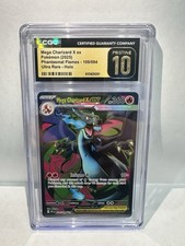 Pokémon CGC Pristine 10 Mega Charizard X ex Ultra Rara Fiamme Fantastiche 109/094 