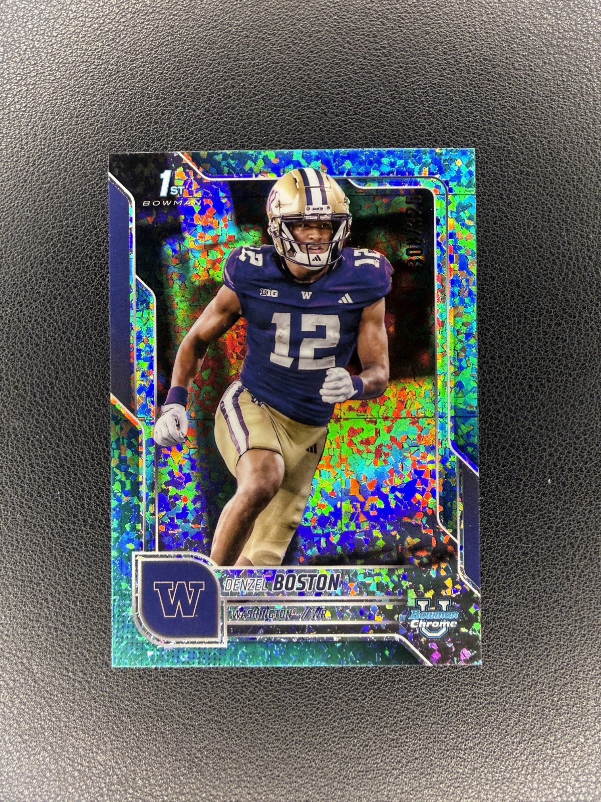 2025 Bowman Chrome U - #34 Denzel Boston 1st Bowman Aqua Mini Diamond /325