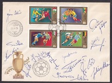 Hungary Football National Team Euro 1972 FDCs with 24 signatures BENE FERENC etc