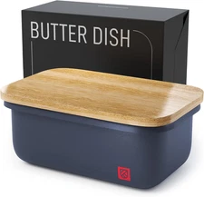 Butter Dish with Lid - Countertop & Fridge Butter Keeper, Container & Holder, La