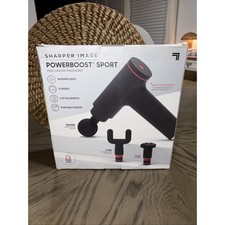 Sharper Image Powerboost Sport Percussion Handheld Massager: Metal- BRAND NEW