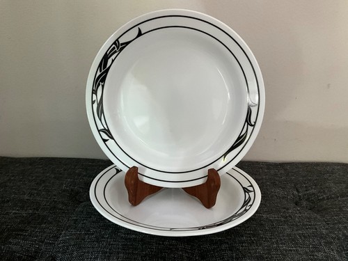 ZWEI Corelle LYRICS 15 Unzen SCHÜSSEL flacher Rand Pasta Suppe Teller super selten - Bild 2 von 3