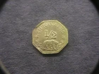 1856 California Gold Liberty Head Round 1/2 dollar Token/Coin: Bear on back