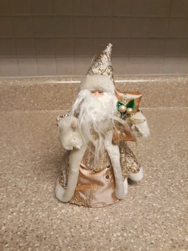 Victorian Style Christmas Ornament Santa St Nick Table Top Tree Topper 8.5" 