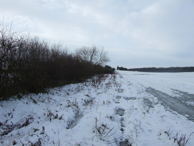 Photo 6x4 Snow covered farm track Walworth Houghton-le-Side Bridleway hea c2015