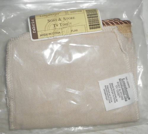Longaberger Flax Sort & Store TV Time Basket Liner #23557239