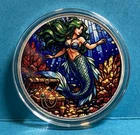 Hayleybug 1 oz .999 Silver Round “Coral Treasure Queen” Colorized #3/20