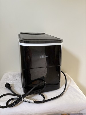 Silonn Ice Maker Countertop 9 Cubes Ready in 6 Mins 26lbs in 24Hrs Self-Cleaning