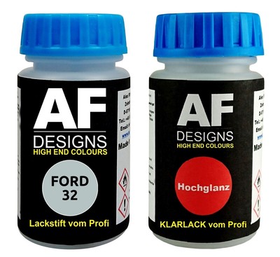 Lackstift für FORD 32 Vitro Metallic + Klarlack je 50ml Autolack Basislack Set