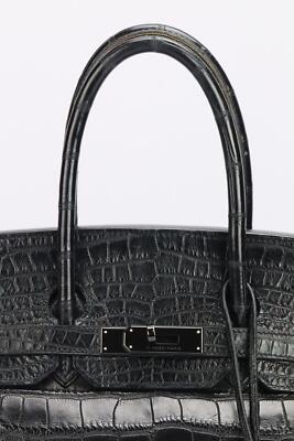 HERMÈS 2010 BIRKIN 35CM SO BLACK MATTE ALLIGATOR BAG | eBay