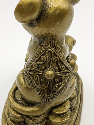 Hindu Token Golden Year of the Mouse Mouska Trinket Paper Weight Souvenir - Picture 10 of 13