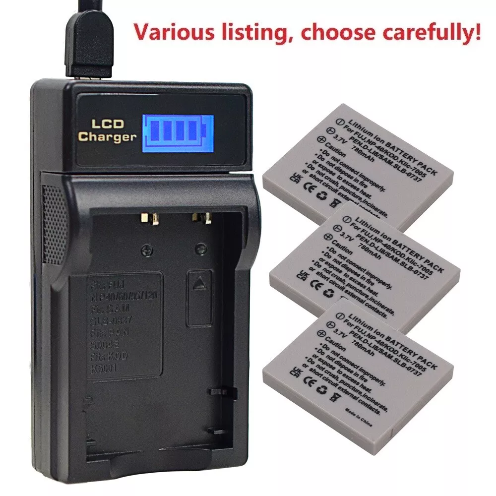 Battery USB LCD Charger for Fujifilm NP-40 &amp; Fuji FinePix V10 Zoom FinePix Z1 | eBay