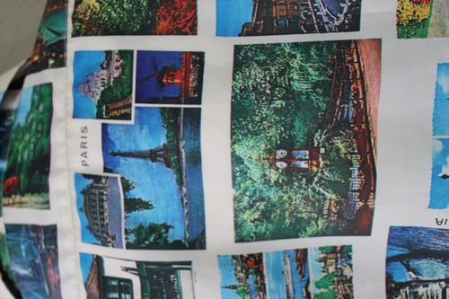 Vtg 60's 70s CATALINA World Cities Picture novelty art print Postcards Shirt Top - Picture 9 of 11