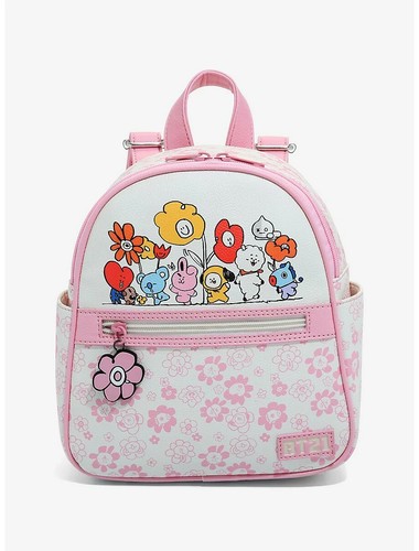 BT21 Flowers Pink \u0026 Cream Mini Backpack 