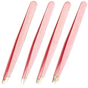 4 Piece Tweezers Eyebrows Precision For Ingrown Facial Hair