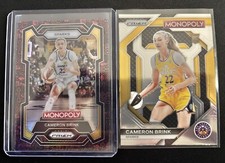 2024 Panini Prizm Monopoly WNBA (2) CARD CAMERON BRINK RC LOT RED ICONS & BASE