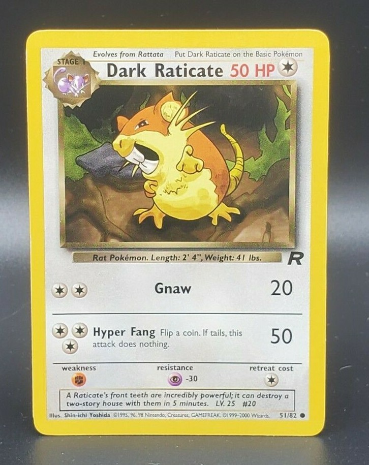 Dark Raticate 51/82 - Team Rocket - Common Pokemon Card - Near Mint (NM)