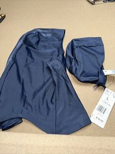 adidas 3-Stripes Swim Hijab Size L Navy NWT HN2311