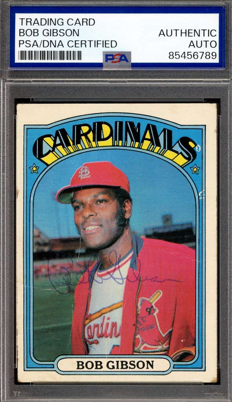 Bob Gibson PSA DNA Vintage Signed 1972 Topps Autograph