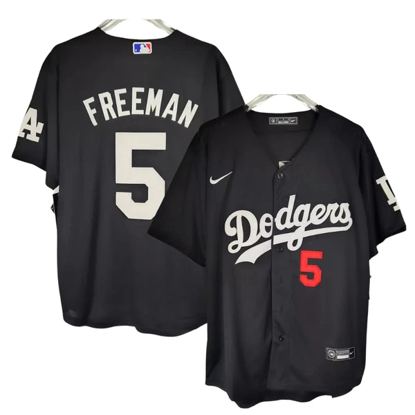Freddie Freeman YOUTH Stitched Jersey Black/Blue/White