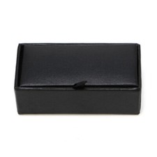 Black Mens Leather Travel Cufflink  Storage Box for   Holder For Jew