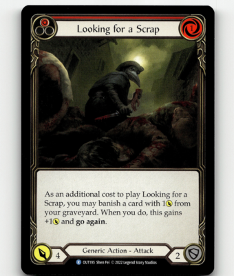 Flesh And Blood Looking for a Scrap (Red) Outsiders Rare | eBay