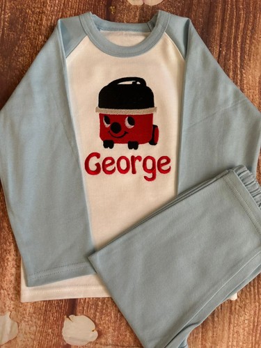 Henry or Hetty hoover vacuum pyjamas, pj's, embroidered & personalised with name - Picture 14 of 14