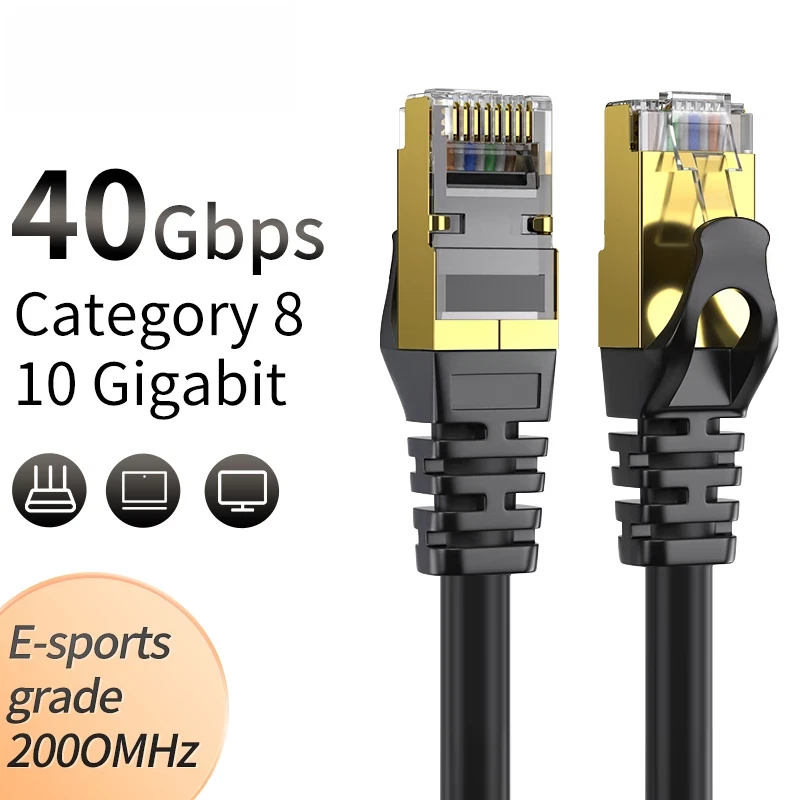 Cat 8 Ethernet RJ45 Cable Super Speed 40Gbps Patch LAN Network Gold Plated Lot - Image 2 of 4