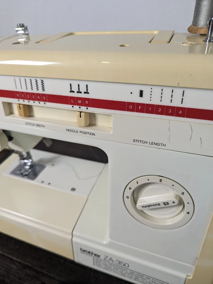 Brother Twin Needle Professional Sewing Machine Portable ZA-350 Tested VG - Image 3 of 4