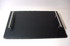 Slate Cheese Board with Stainless Steel Handles