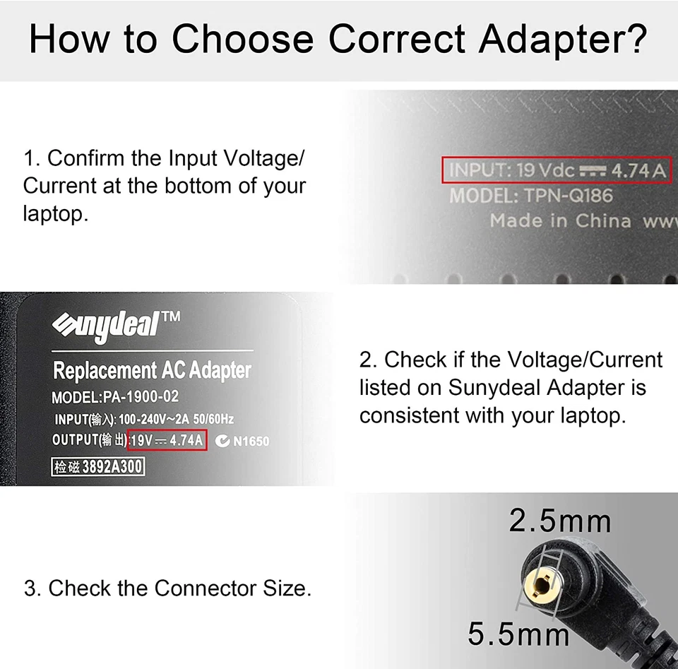 65W/90W Laptop Ladegerät Netzteil Für Asus F551C Medion Akoya E-Series 5.5*2.5mm - Bild 4 von 4