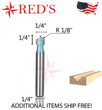 Tideway Carbide Industrial LC04050404 R1/8" Radius Carving 1/4" shank router bit