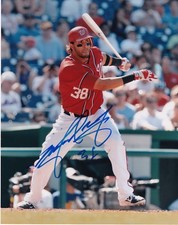 MICHAEL MORSE WASHINGTON NATIONALS   ACTION SIGNED 8x10