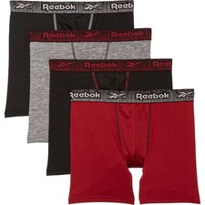 REEBOK MEN'S PACK 4 - 231 P38 UPC WINE - LARGE - UNDERWEAR X4 BOXER BRIEF