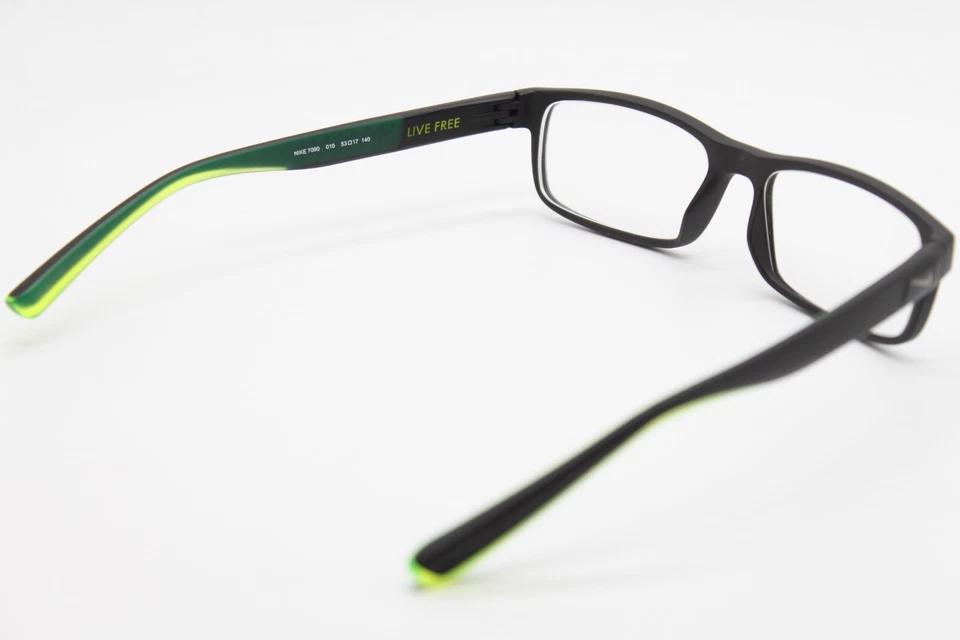 NUEVAS GAFAS NIKE 7090 010 NEGRAS VERDES LIVE FREE AUTÉNTICAS 53-17 Foto 3 de 4