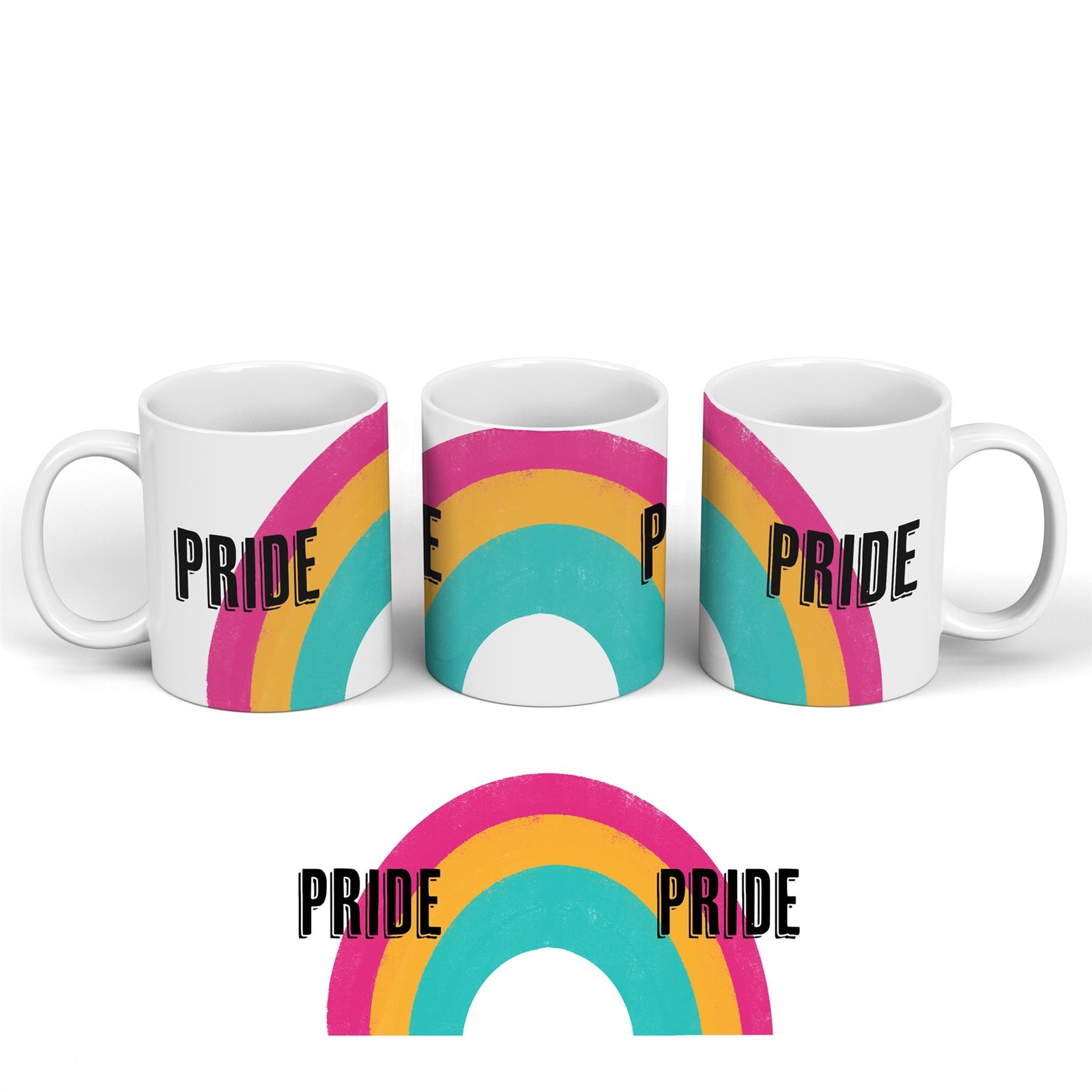 Rainbow Pride Flag Pansexual Colours Small Ceramic Classic Mug LGBTQ+ Gift