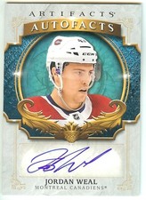 2020-21 Upper Deck Artifacts Jordan Weal Autofacts Autograph  Montreal Canadiens