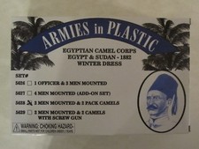 Armies in Plastic - Anglo-Egyptian Camel Corps Men & Pack Winter Dress 54mm 5628
