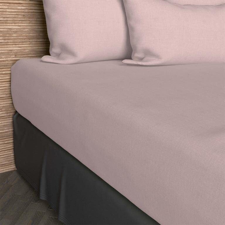 Soleil dOcre 610827Lenzuolo con angoli in cotone, Cotone, Rose, 140 x 190 cm