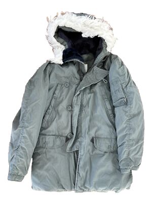 Vintage N3B Air Crew Alpha Extreme Cold Weather Jacket Parka USAF 59 Mens Medium