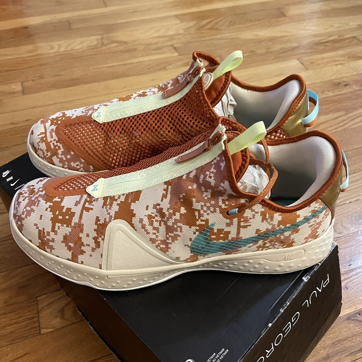 ?Nike PG 4 GE Basketball Shoes 2K Gamer Exclusive Digi-Camo 