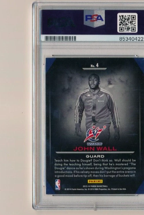 John Wall Signed Autographed 2013-14 Panini Card #85 PSA/DNA SLAB WIZARDS - Image 2 of 2