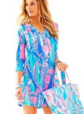 Lilly Pulitzer Ali Dress Out to Sea Style #20417 Women's 100% Pima Cotton  Size S