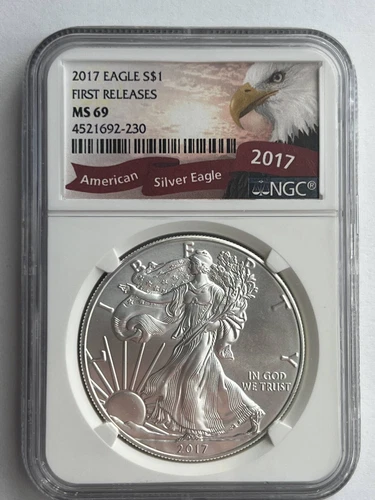 2017 $1 American Silver Eagle 1 oz Coin NGC MS-69 FIRST RELEASES