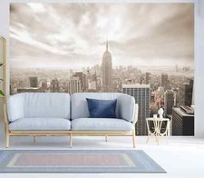 Nicewall Tapete Wandbild Skyline New York City 254x183cm Wohnzimmer Papier Matt