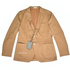 NWT 1250 Boglioli Tan Herringbone Woven K Jacket Travel Sport Coat 50 AUTHENTIC